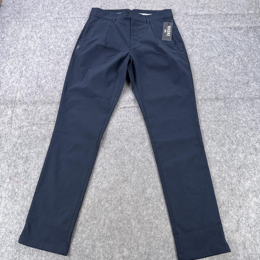 Rhone Golf Tour Trouser Mens 30x32 Navy Stretch DWR Water Repellent Pants